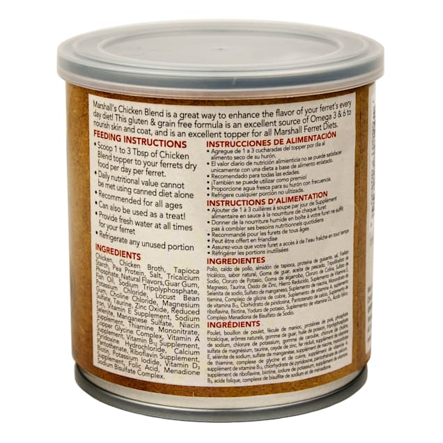 Marshall Pet Products Canned Chicken Blend Ferret Diet Topper 9 oz. Petco